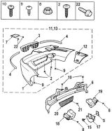 БАМПЕР ПЕРЕДНІЙ ТА КРІПЛЕННЯ (FRONT BUMPER AND FITTINGS )
