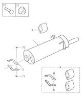 ЗАДНЯ ЧАСТИНА СИСТЕМИ ВИПУСКУ - ОСНОВНИЙ ГЛУШНИК (REAR EXHAUST PART )