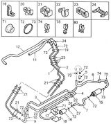 ПАЛИВОПРОВОДИ І ХОМУТИ (XU7JP/K) (FUEL PIPES AND CLIPS (XU7JP/K) )