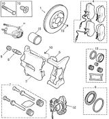 ДИСК ПЕРЕДНЬОГО ГАЛЬМА І КОЛОДКИ (FRONT DISCS AND PADS )