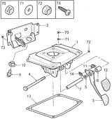 ПЕДАЛЬ ТОРМОЗА И ПРИВОД (BRAKE PEDAL AND BRACKET- MANUAL )