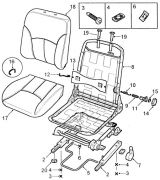 СИДІННЯ ПЕРЕДНЄ КАРКАС ТА МЕХАНІЗМ ВСТАНОВЛЕННЯ (FRONT SEAT FRAME AND FITTING LEFT HAND )
