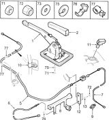ВАЖІЛЬ І ТРОС ПРИВОДУ СТОЯНОЧНОГО ГАЛЬМА(HANDBRAKE LEVER AND CABLES )