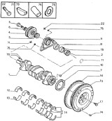 КОЛІНЧАСТИЙ ВАЛ І МАХОВІК (CRANKSHAFT, FLYWHEEL)