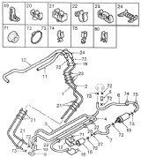 ПАЛИВОПРОВОДИ ТА ХОМУТИ (XU7JP/K) (FUEL PIPES AND CLIPS (XU7JP/K) )