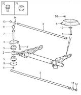 ПІДВІС ЗАДНІЙ -ТОРСІОН І БАЛКА, СТАБІЛІЗАТОР (REAR SUSPENSION CROSS/MEMBER TORSION BAR )